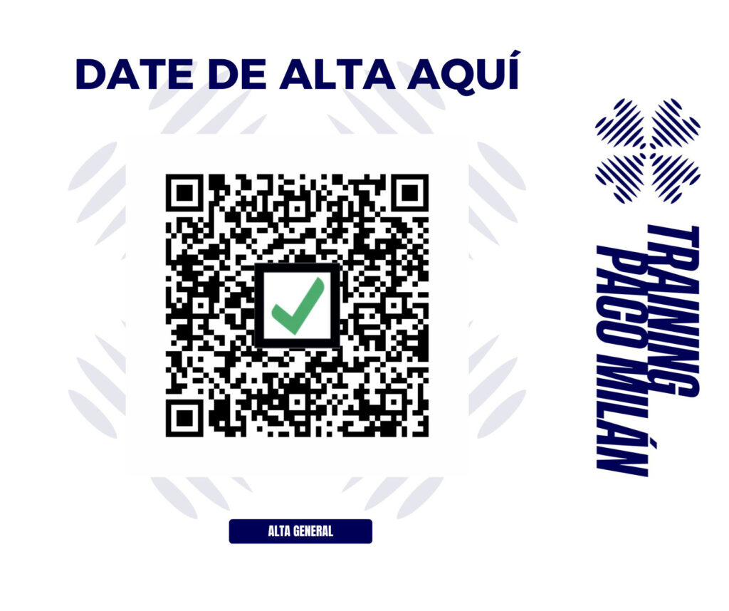 Date de alta en Training Paco Milán en este QR